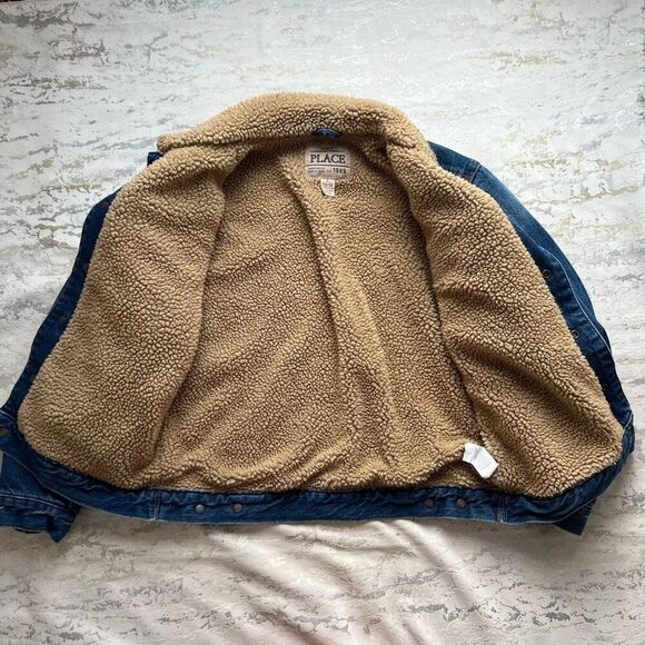 Children’s Place Fleece Lined Denim Jacket - Picture 5 of 12